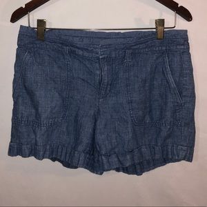 Ann Taylor Loft Denim Colored Fabric Shorts